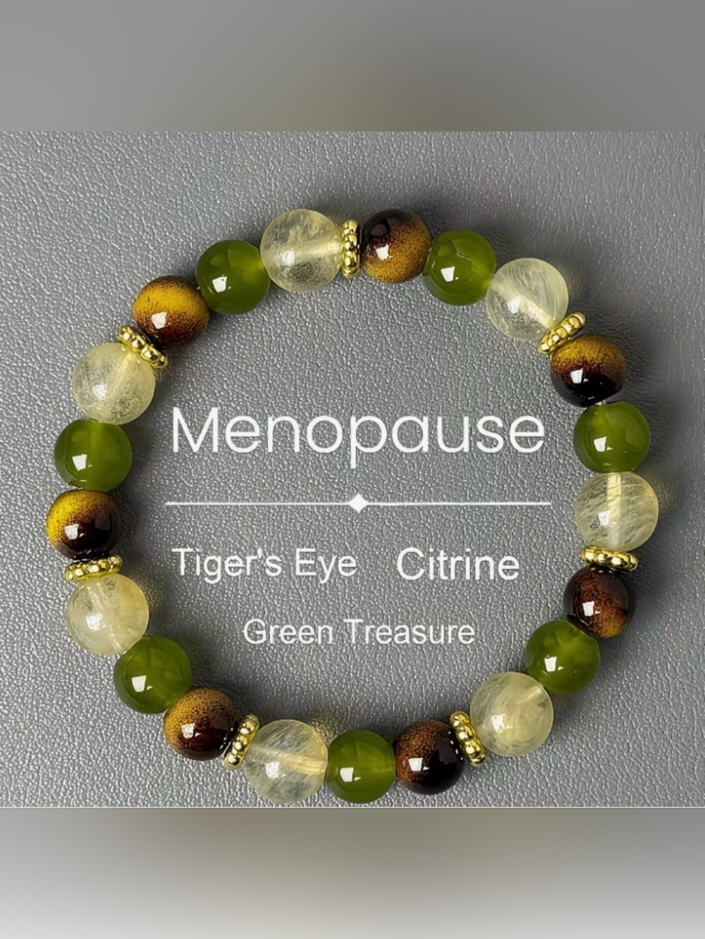 Menopause Natural Tiger'S Eye And Citrine Beaded bracelet